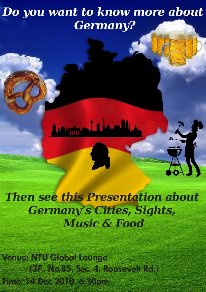 臺大歐盟中心歐生系列活動_ Landscape, Cities, Sights and Dishes of Germany 12/14